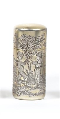 Lot 2339 - A Victorian Silver Gilt Scent Bottle, Sampson Mordan & Co, London 1886, the cylindrical frosted...