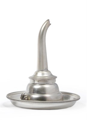 Lot 2345 - A Modern Britannia Standard Silver Wine Funnel and Matching Stand, maker's mark WW, Birmingham 1996