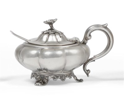 Lot 2348 - A Victorian Silver Mustard Pot, Joseph Angell I & John Angell I, London 1875, the compressed...