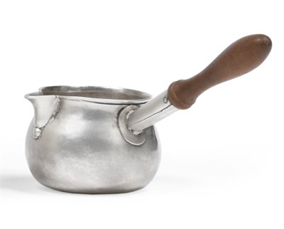 Lot 2350 - A George II Silver Brandy Pan or Saucepan, maker's mark worn, London 1731, the cauldron shaped bowl