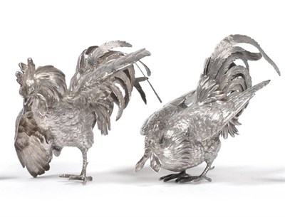 Lot 2368 - A Pair of Silver Table Ornaments, import marks for London, Neresheimer & Co, 1927,...