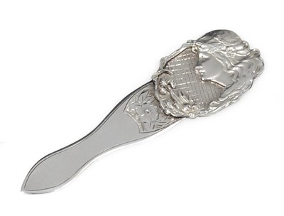 Lot 2372 - An Art Nouveau Silver Page Marker, Arthur Johnson Smith, Chester 1902, with shaped blade, the...