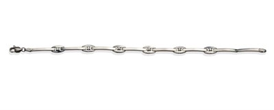 Lot 2140 - A Diamond Set Bracelet, with round brilliant cut diamonds in white claw settings to curved...