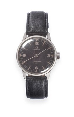 Lot 2179 - A Stainless Steel Centre Seconds Wristwatch, signed Omega, model: Seamaster 30, 1964, (calibre 286)