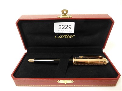 Lot 2229 - Cartier: A Transatlantique Fountain Pen ST240037, in original presentation case, with leaflet...