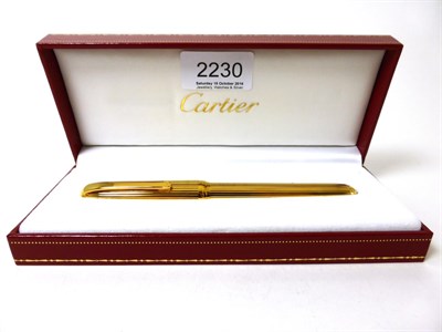 Lot 2230 - Cartier: A Stylo Plume M Louis Cartier Fountain Pen ST170005, in original presentation case,...