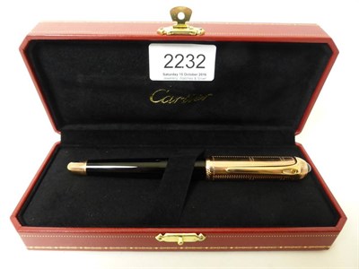 Lot 2232 - Cartier: A Transatlantique Fountain Pen ST240037, in original presentation case, with leaflet...