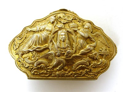 Lot 2233 - A Continental Gilt Metal Snuff Box, apparently unmarked, in the mid 18th century French style,...