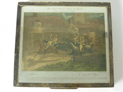 Lot 2245 - Horse Racing Interest: An Edwardian Silver Cigar box, maker's mark worn, London 1907,...