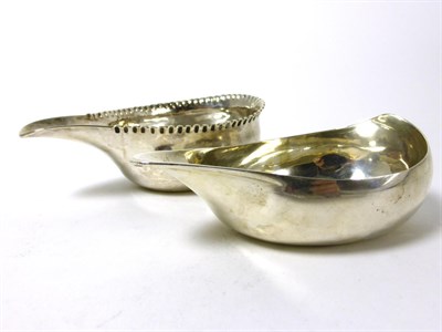 Lot 2255 - A George III Silver Pap Boat, maker's mark worn, London 1806, of typical form, 11cm long;...