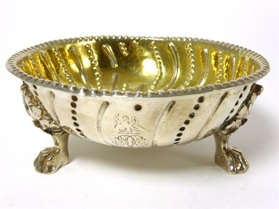 Lot 2259 - A George III Silver Strawberry Bowl, maker's mark worn, London 1813, circular with chased line...