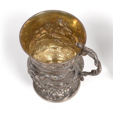 Lot 2263A - A William IV Silver Christening Mug, probably Thomas Edwards. London 1835, the baluster body chased