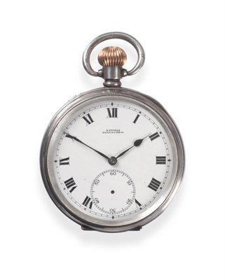 Lot 2239 - A Silver Open Faced Pocket Watch, signed Rolex, retailed by H Stokes Kensington W, 1912, lever...