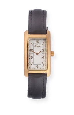 Lot 2260 - A Lady's 18ct Gold Wristwatch, signed Laco, circa 1990, (calibre 70) lever movement, silvered...