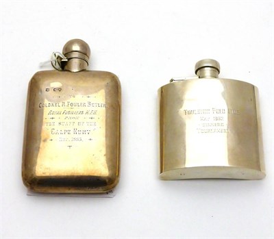 Lot 2275 - A Silver Hip Flasks, Goldsmiths & Silversmiths Co (William Gibson & John Lawrence Langman),...