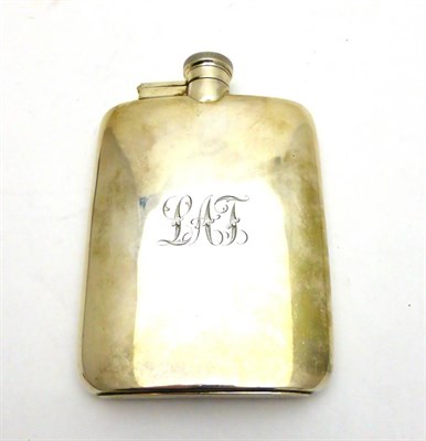 Lot 2294 - A George VI Silver Hip Flask, James Dixon & Sons, Sheffield 1939, rounded rectangular with a...