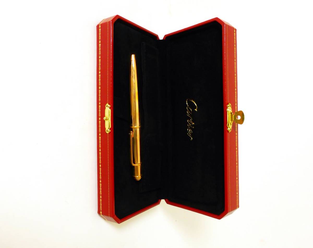 Lot 2322 - Cartier: A Mini Diabolo de Cartier Ballpoint Pen, model: 106232, in original presentation case,...