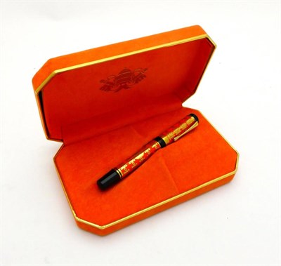 Lot 2327 - Cavsarum Cognitio: A Limited Edition Vatican Museums Fountain Pen, nib: M, with an orange and...