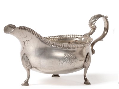 Lot 2335 - A George III Provincial Silver Sauce Boat, John Langlands I & John Robertson I, Newcastle 1784,...