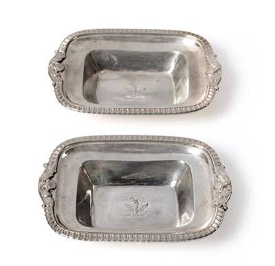 Lot 2342 - A Pair of Irish Silver Butter Dishes, James Scott, Dublin 1811, retailed by Jacob West, rounded...