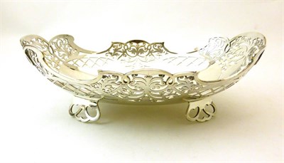 Lot 2373 - A George V Silver Fruit Bowl, Viner's Ltd (Emile Viner), Sheffield 1934, plain oval with...