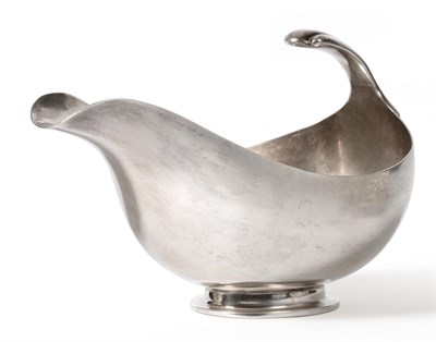 Lot 2376 - A George V Silver Sauce Boat, S Blanckensee & Sons Ltd, Chester 1933, of elongated oval form...