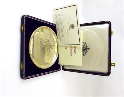 Lot 2394 - A Modern Silver Waiter, Historical Heirlooms Ltd, Birmingham 1971, limited edition 191/3500,...