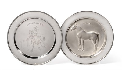 Lot 2408 - Racing Interest: A Modern Commemorative Silver Dish, Roberts & Dore Ltd, London 1974, circular, the