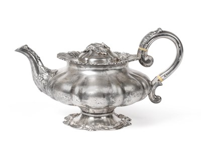 Lot 2410 - A Late 19th Century Indian Colonial Silver Teapot, Lattery Brothers, Calcutta, 19th century, of...