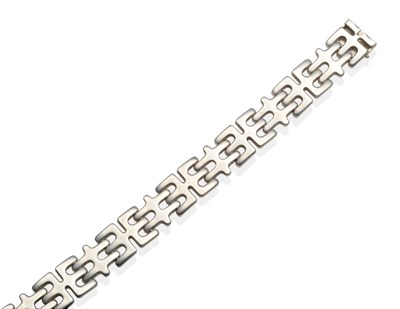 Lot 2101 - A Silver Georg Jensen Bracelet, Designed by Edvard Kindt-Larsen, model number 103, formed of...