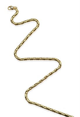 Lot 2145 - An 18 Carat Gold Diamond Necklace, by Chimento, a curved anchor chain with a lobster claw clasp...