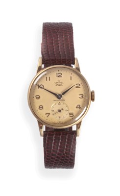 Lot 2192 - A 9ct Gold British Railway Western Region Presentation Wristwatch, signed Smiths, Shockproof,...