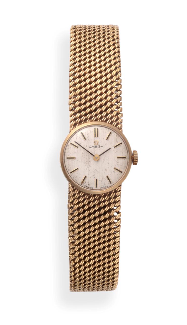 Lot 2200 - A Lady's 9ct Gold Wristwatch, signed Omega, 1969, (calibre 620) lever movement signed and...