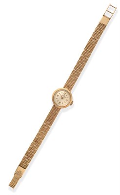 Lot 2202 - A Lady's 9ct Gold Wristwatch, signed Girard Perregaux, 1959, lever movement, silvered dial with...