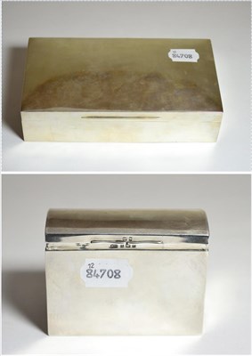 Lot 2220 - An Edwardian Silver Dome Topped Box, Henry Matthews, Birmingham 1902, of rectangular form with...