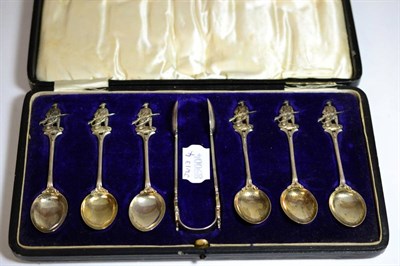 Lot 2227 - A Set of Six Edwardian Silver Coffee Spoons and A Pair of Sugar Tongs, William James Dingley,...