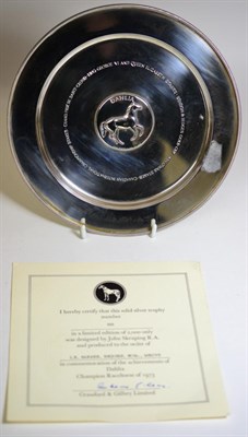 Lot 2258 - An Elizabeth II Silver Limited Edition Plate, London 1975, designed by John Skeaping with a central