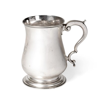 Lot 2264 - A George III Silver Baluster Mug, William & Robert Peaston, London 1761, with scroll handle, on...