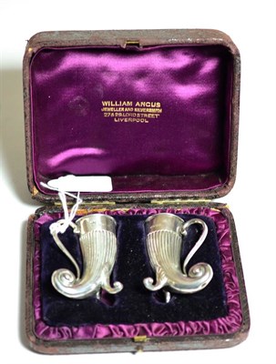 Lot 2275 - A Pair of Victorian Silver Pepperettes, Edgar Finley & Hugh Taylor, Birmingham 1883, modelled...