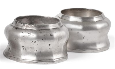 Lot 2219 - A Pair of Queen Anne Silver Trencher Salts, maker's mark indistinct, London 1709, of faceted...