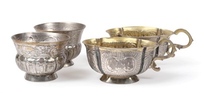 Lot 2220 - A Pair of Russian Silver Vodka Cups, Alderman's mark of Fedor Petrov, and two other master's marks