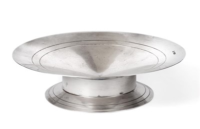 Lot 2257 - An Art Deco Silver Footed Bowl, Cooper Brothers, Sheffield 1936, the shallow bowl on a straight...