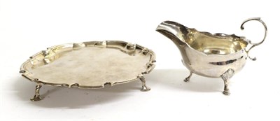 Lot 2261 - A George II Provincial Silver Small Salver, Isaac Cookson, Newcastle 1736, with shaped rim; and...