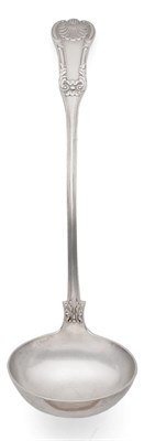 Lot 2272 - A George IV Scottish Silver King's Shape Soup Ladle, Mitchell & Sons, Glasgow 1825, in a King's...