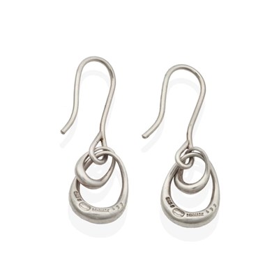 Lot 2006 - A Pair of Georg Jensen 'Offspring' Earrings, Designed by Jacqueline Rabun, model number 433, formed