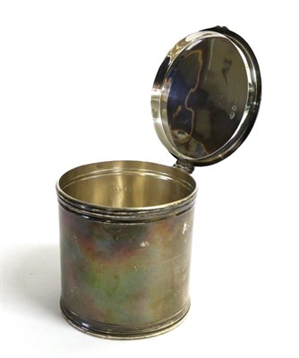 Lot 2209 - A George V Silver Biscuit Box, William Hutton & Sons, Sheffield 1919, of cylindrical form with...