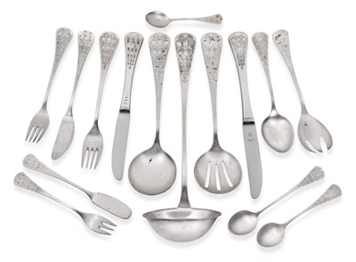 Lot 2213 - A Part Service of German Silver Flatware, Bjorn Winblad for Rosenthal, 925 standard, mid-20th...