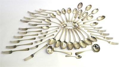 Lot 2226 - A Victorian Silver Part Service of Old English Pattern Flatware, George Maudley Williams,...