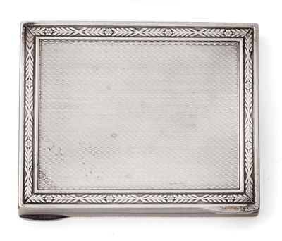 Lot 2238 - A French Silver Cigarette Case, mark probably of André Delpy, 1st Standard (.950), early 20th...