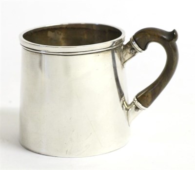 Lot 2243 - An Indian Colonial Silver Mug Form Container, John Hunt, Calcutta circa 1810, plain tapering...